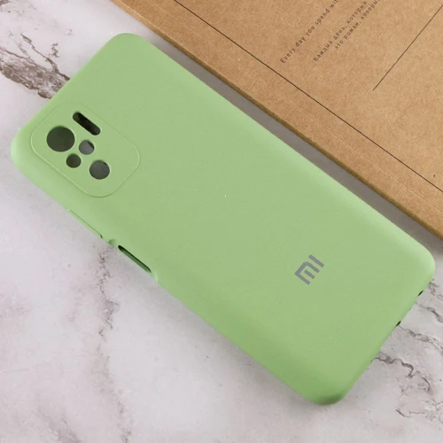 Чехол для телефонов Mobile Case Silicone Cover Shield Camera Mint for Xiaomi Redmi Note 10 / Note 10s: Материал силикон