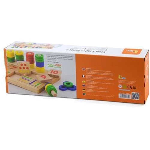 Дерев'яний навчальний набір Viga Toys Цифри та рахунок (59072)