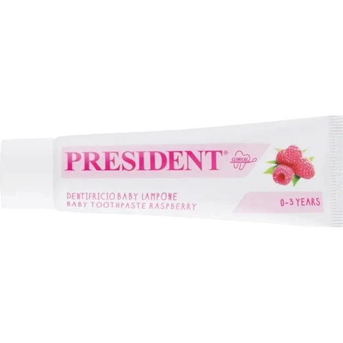 President Baby Raspberry Зубная паста 0-3 30 ml: Назначение Очищение, От зубного налета