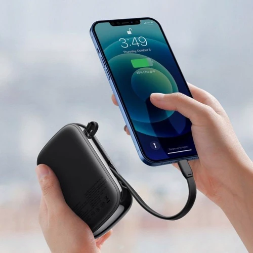 Внешний аккумулятор Baseus Power Bank 20000mAh with Lightning Cable Q Pow Display 20W Black (PPQD-H01): Тип батареи Литий-полимерные