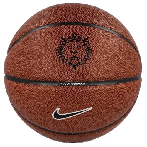 Мяч для игры Nike ALL COURT 8P 2.0 L JAMES DEFLATED AMBER/BLACK/METALLIC SILVER/BLACK баскетбольный size 7