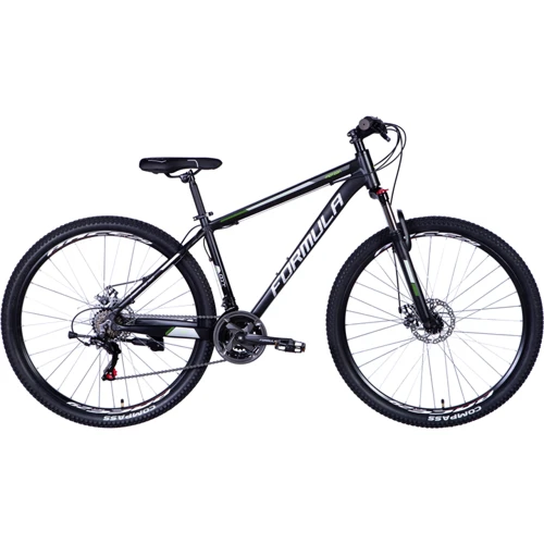 Велосипед AL 29" Formula MOTION DD рама-21" чёрно-зеленый (матовый) 2024 (OPS-FR-29-245)