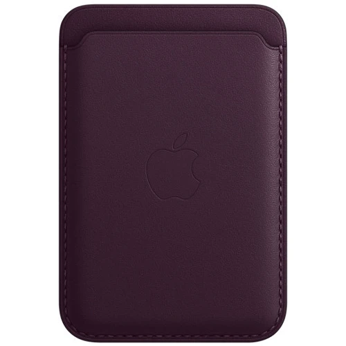 Чехол для iPhone Apple Leather Wallet with MagSafe Dark Cherry (MM0T3)