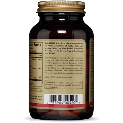 Solgar Calcium Magnesium Plus Zinc 100 Tablets: Пол Унисекс