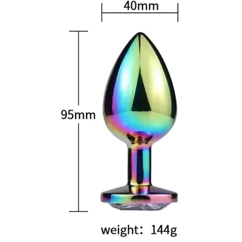 Анальна пробка із кристалом ХАМЕЛЕОН SKN-MS59 ( розмір L )