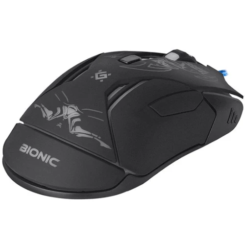 Мышь Defender Bionic GM-250L Black (52250): Эргономика симметричная для левшей