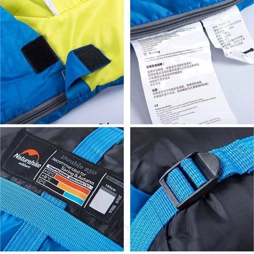 Спальный мешок Naturehike DOUBLE SD15M030-J, (12°C), коричневый (6927595703786): Длина 215 см