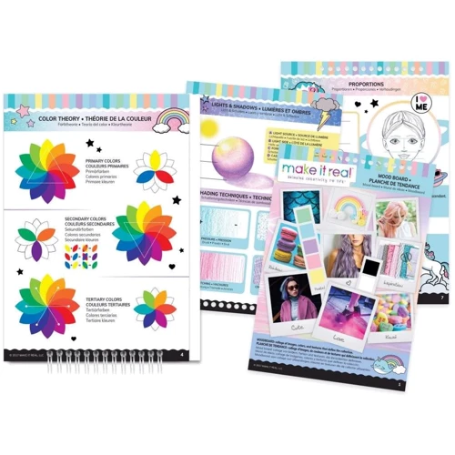 Блокнот с трафаретами Make it Real для создания модных коллекций Модная вечеринка