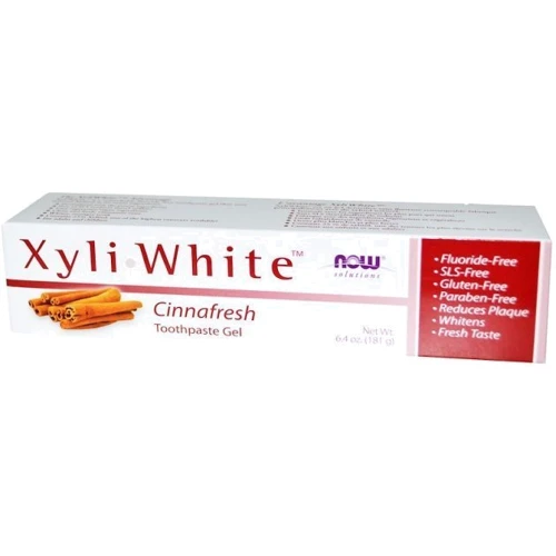 Now Foods Solutions Xyliwhite Toothpaste Gel Cinnafresh Зубна гель-паста зі смаком кориці 181 g