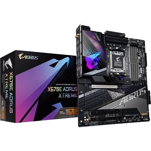 Gigabyte X670E AORUS XTREME: Разъемы на задней панели DisplayPort, HDMI, USB Type-C, USB 3.2 Gen 2, USB 3.2 Gen 1, USB 2.0, S/PDIF (Оптический)