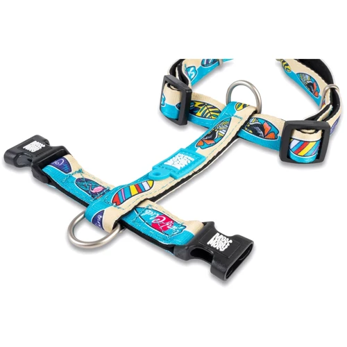 Шлейка для собак Max & Molly Urban Pets H-Harness - Aloha/L 2 см 70-98 см голубая (4894512050761): Производитель Max & Molly Urban Pets