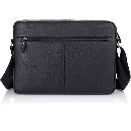 Чоловіча сумка месенджер Giorgio Ferretti чорна (SHIGF201850168-black): Фактура Матовая, Зернистая
