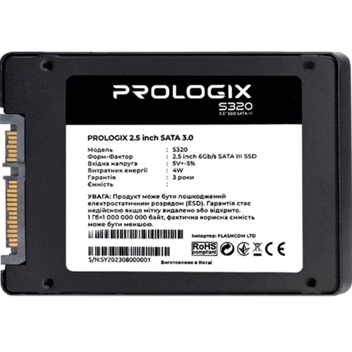 Prologix S360 1 TB (PRO1000GS360): Тип накопичувача внутренний