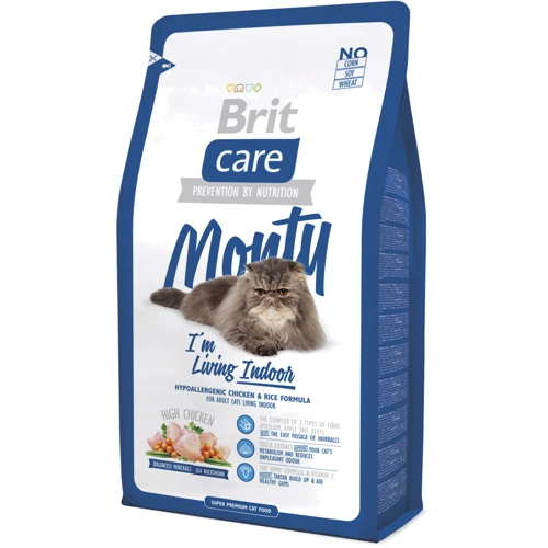 Сухой корм для кошек живущих в помещении Brit Care Monty I am Living Indoor 2 кг (8595602505708)