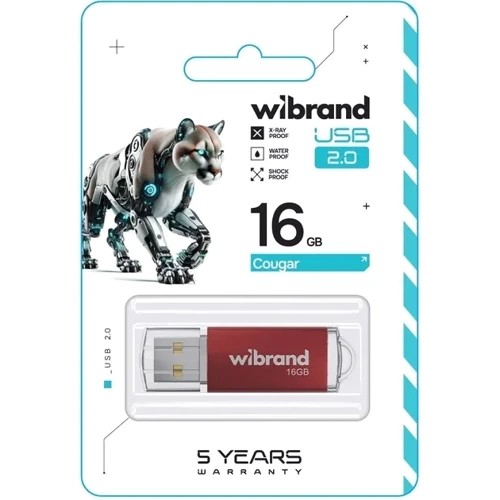 USB-флешка Wibrand 16Gb Cougar USB 2.0 Red (WI2.0/CU16P1R)