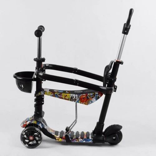 Самокат Best Scooter із захисним бампером чорний (S 3395): Тип гальма ножной