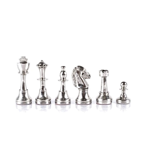 Шахматы Manopoulos Classic Metal Staunton Chess set with Gold & Silver Cheі (S34MBRO): Возраст от 16-ти лет