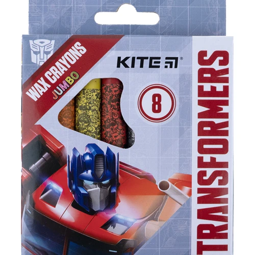Крейда воскова Kite Jumbo Transformers 8 кольорів (TF21-076)