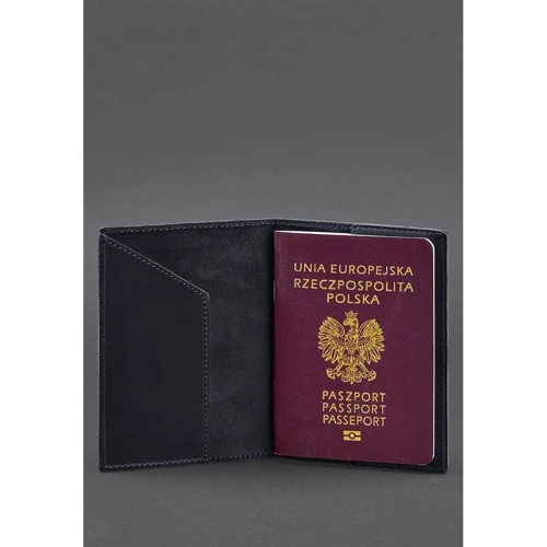 Обложка для паспорта с польским гербом BlankNote темно-синяя (BN-OP-PL-nn): Страна производитель Украина