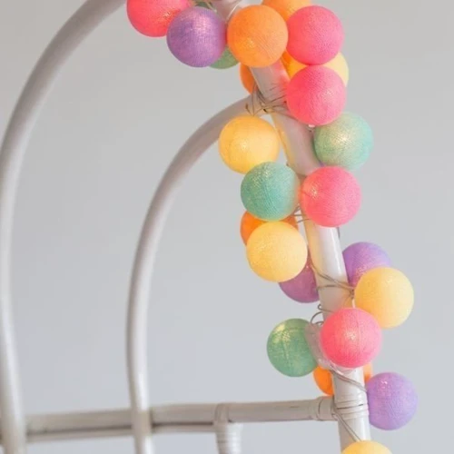 Гирлянда Cotton ball lights на 20 шаров 3,8м, Ice Cream: Количество ламп 20