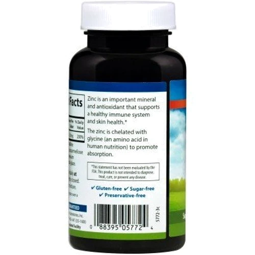 Carlson Labs Chelated Zinc 250 Tabs Цинк хелатний: Тип цинк