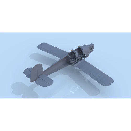 Німецький навчальний літак Bucker Bu 131D, 2МВ Bucker Bu 131D, German training aircraft, WWII (ICM32030) фото 4