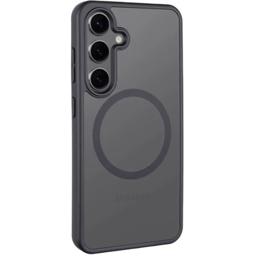 Чехол для телефонов Mobile Case TPU+PC Metal Buttons with MagSafe Colorful Black for Samsung S931 Galaxy S25
