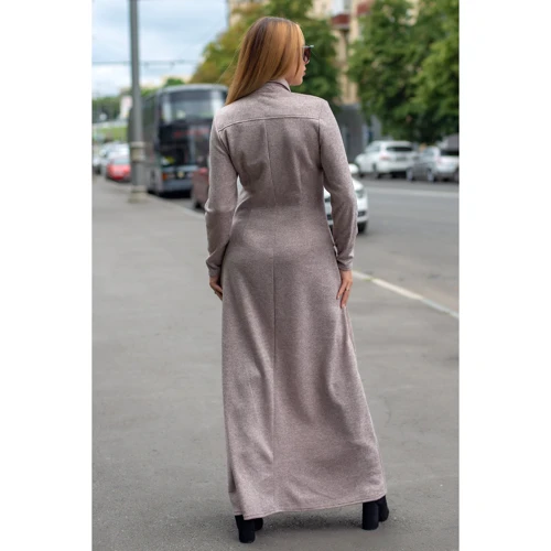 Платье FLFashion Амели ХПА 3123 48 пудровое повседневное длинное макси: Состав Эластан, Полиэстер