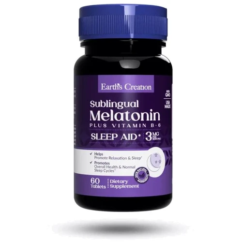Earth‘s Creation Melatonin 3 mg with B6 Мелатонин и Витамин B6 60 таблеток