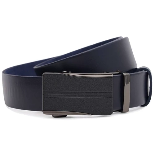 Чоловічий ремінь Borsa Leather синій (125v1genav23-navy)