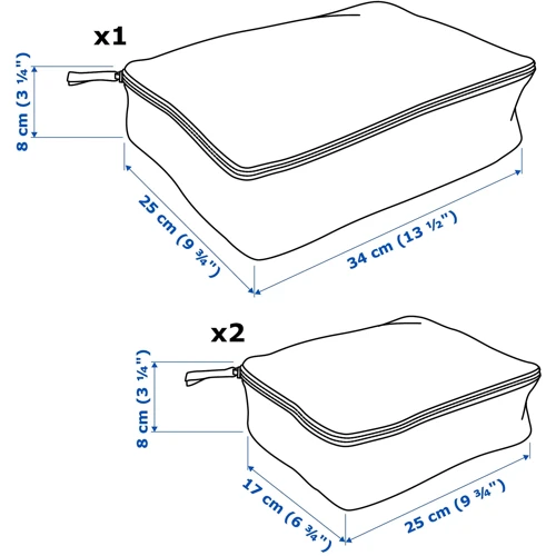 Набір сумок для одягу ІКЕА RENSARE 3 шт. (30432502)