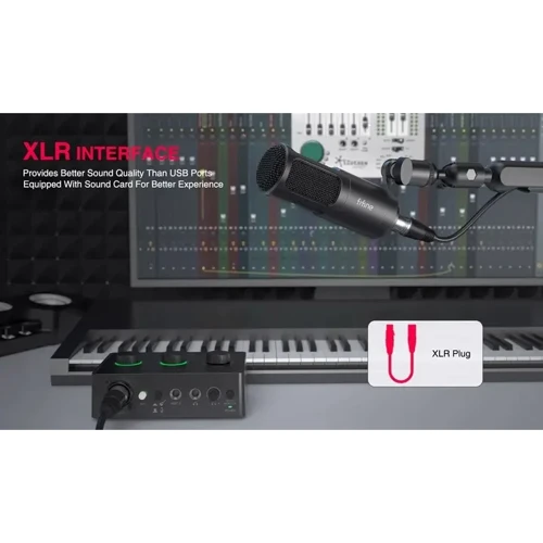 Мікрофон динамічний Fifine K669D XLR: Кріплення Стоечный