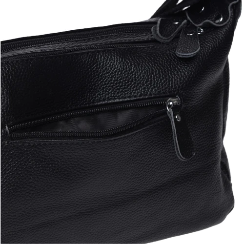 Женская сумка через плечо Keizer черная (K1818-black): Тип ручки Плечевой ремень, Без ручки