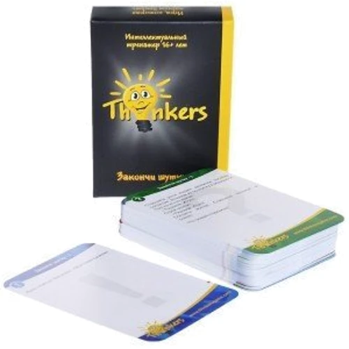 Интеллектуальная игра Thinkers Закончи шутку 16+ (100 карточек)