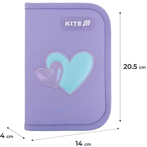 Набор Kite рюкзак + пенал + сумка для обуви 556 Awesome (SET_K25-556M-1): Цвет фиолетовый