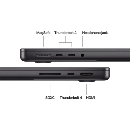 Apple MacBook Pro 14" M4 512GB Space Black (MW2U3UA/A) 2024: Вага 1.55 кг