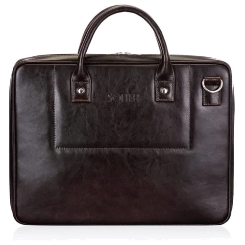 Solier BELFAST Leather Bag Brown (SL21Brown) for MacBook Pro 15": Матеріал Натуральна шкіра