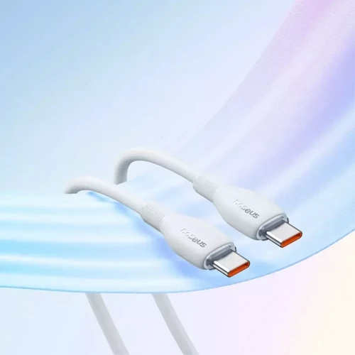 Кабель Baseus Cable USB-C to USB-C Pudding Series Fast Charging Cable 100W 2m White (P10355702221-01) фото 5