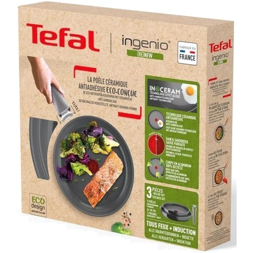 Набор сковородок Tefal Ingenio Renew 3 предмета (L2609502): Материал корпуса алюминий