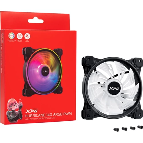 Кулер ADATA Hurricane 140 ARGB PWM Black (HURRICANE140ARGBPWM-BKCWW)