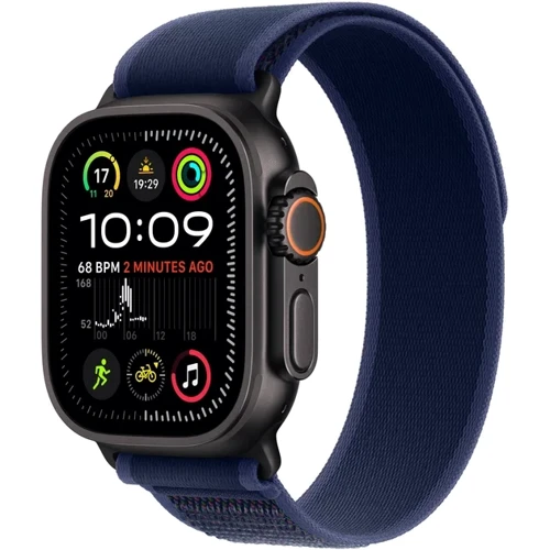 Apple 49mm Blue Trail Loop S-M - Black Titanium Finish (MYQ73ZM/A): Сумісність Apple Watch 49mm, Apple Watch 46mm, Apple Watch 45mm, Apple Watch 44mm