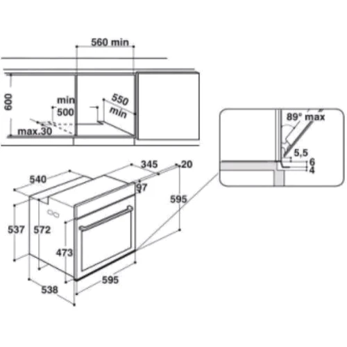 Духовой шкаф электрический Whirlpool OAKZ9 7961 SP NB: Класс энергопотребления A+