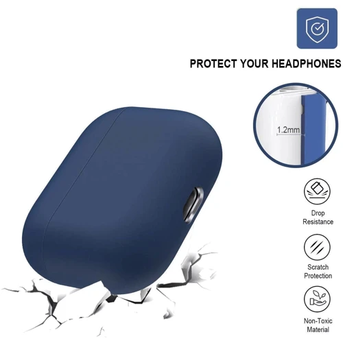 Чехол для наушников TPU Case Dark Blue for Apple AirPods Pro фото 2