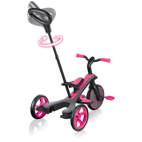 Велосипед Globber Explorer Trike 4в1 розовый (632-110-3): Диаметр колес, дюймов 9.8