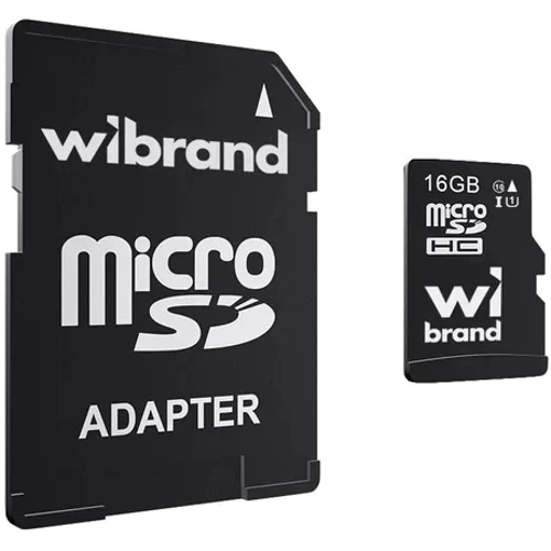 Карта пам'яті Wibrand 16Gb microSDHC Сlass 10 UHS-I U1 + adapter (WICDHU1/16GB-A)