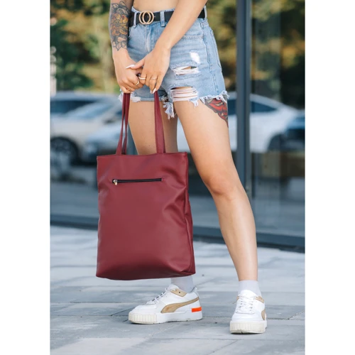 Жіноча сумка шоппер Sambag Shopper бордова (93220005): Тип Сумки