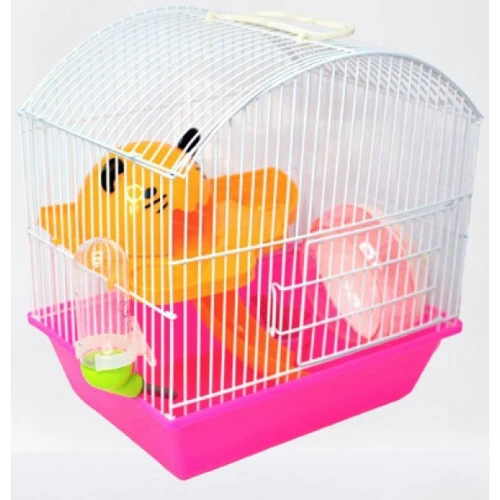 Клітка для хом'яка AnimAll 602HC 29х22х36 см рожева (97940)
