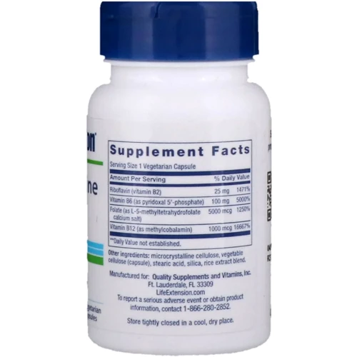 Life Extension Homocysteine Resist 60 Caps (LEX-21216): Тип Витамин B