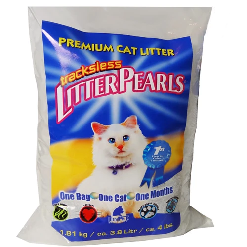 Наполнитель туалетов для кошек Litter Pearls TrackLess кварцевый 1.81 кг (3.8 л) (633843300381): Вид Кварцевый