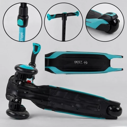 Самокат Best Scooter голубой (МХ-60806): Максимальная допустимая нагрузка, кг 60